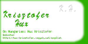 krisztofer hux business card